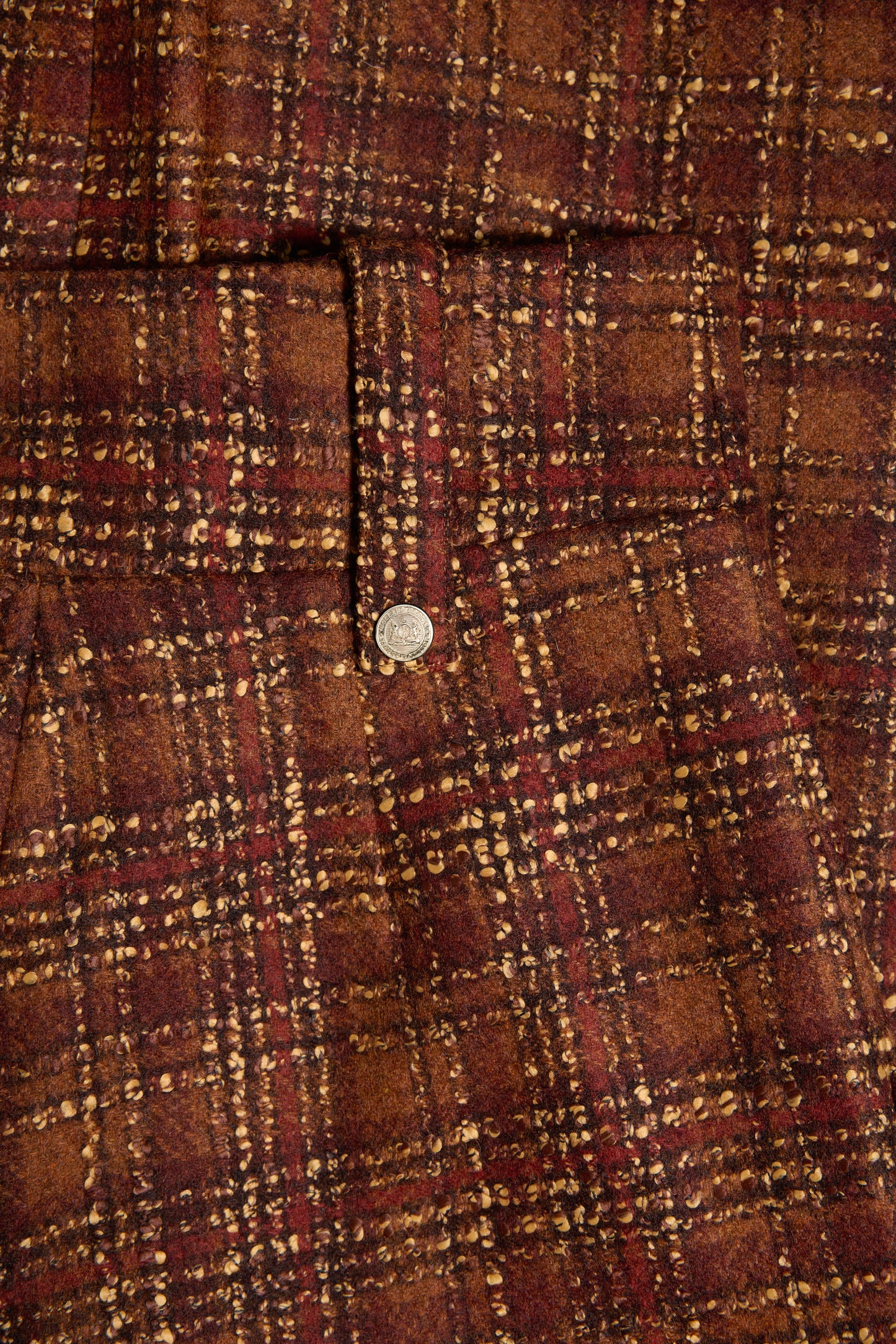 High Waisted Wide Leg Trouser (Amber Tweed)