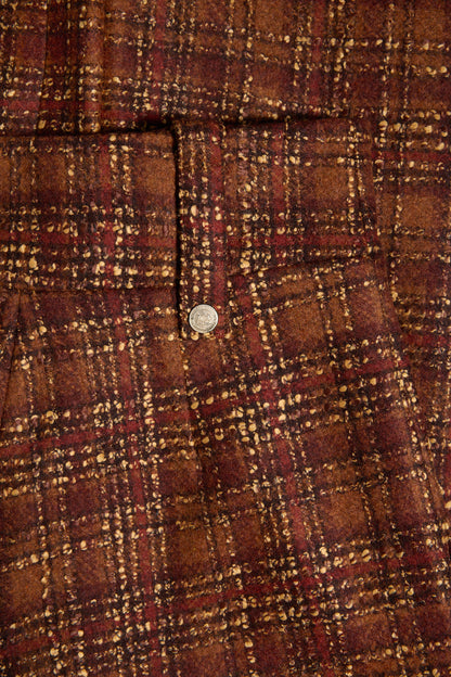 High Waisted Wide Leg Trouser (Amber Tweed)