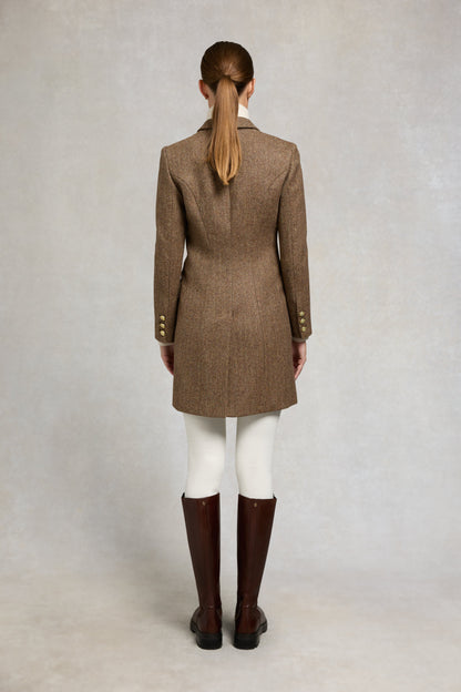 Highgrove Coat (Large Scale Brown Herringbone)