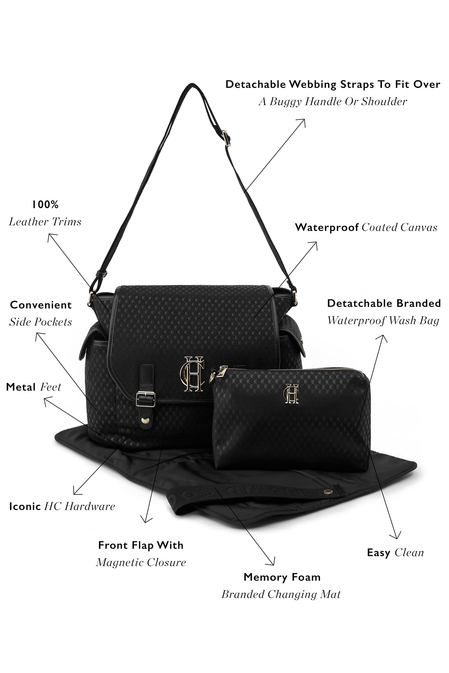 Hudson Changing Bag (Black)