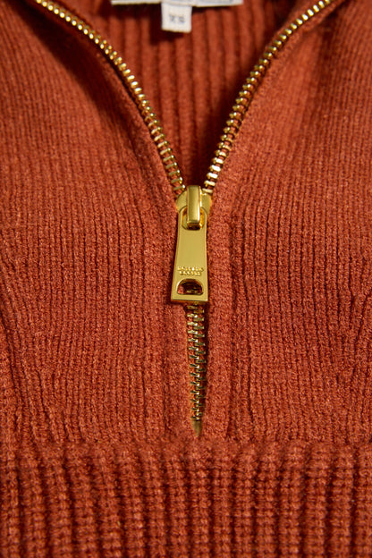 Jessica Quarter Zip Knit (Caramel)