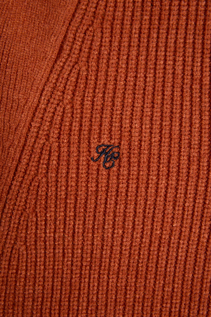 Jessica Quarter Zip Knit (Caramel)