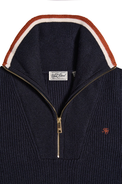 Jessica Quarter Zip Knit (Ink Navy)