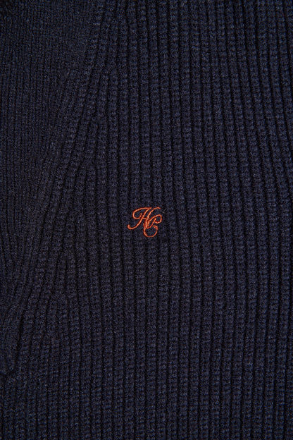 Jessica Quarter Zip Knit (Ink Navy)