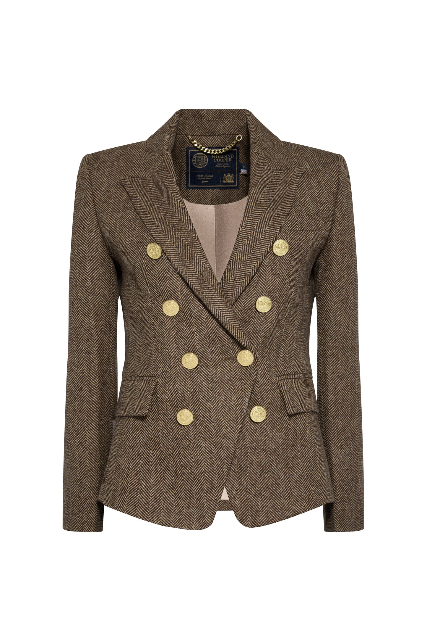 Knightsbridge Blazer (Large Scale Brown Herringbone)