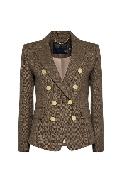 Knightsbridge Blazer (Large Scale Brown Herringbone)