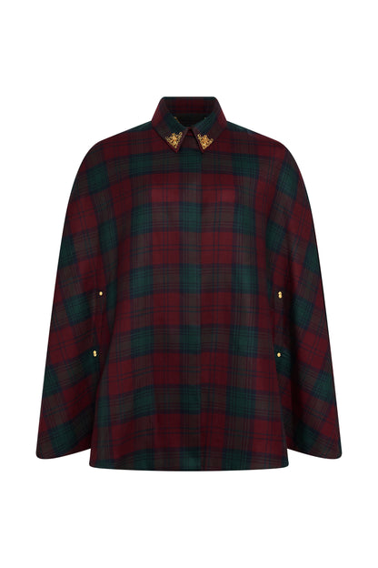 Knightsbridge Cape (Mulberry Tartan)