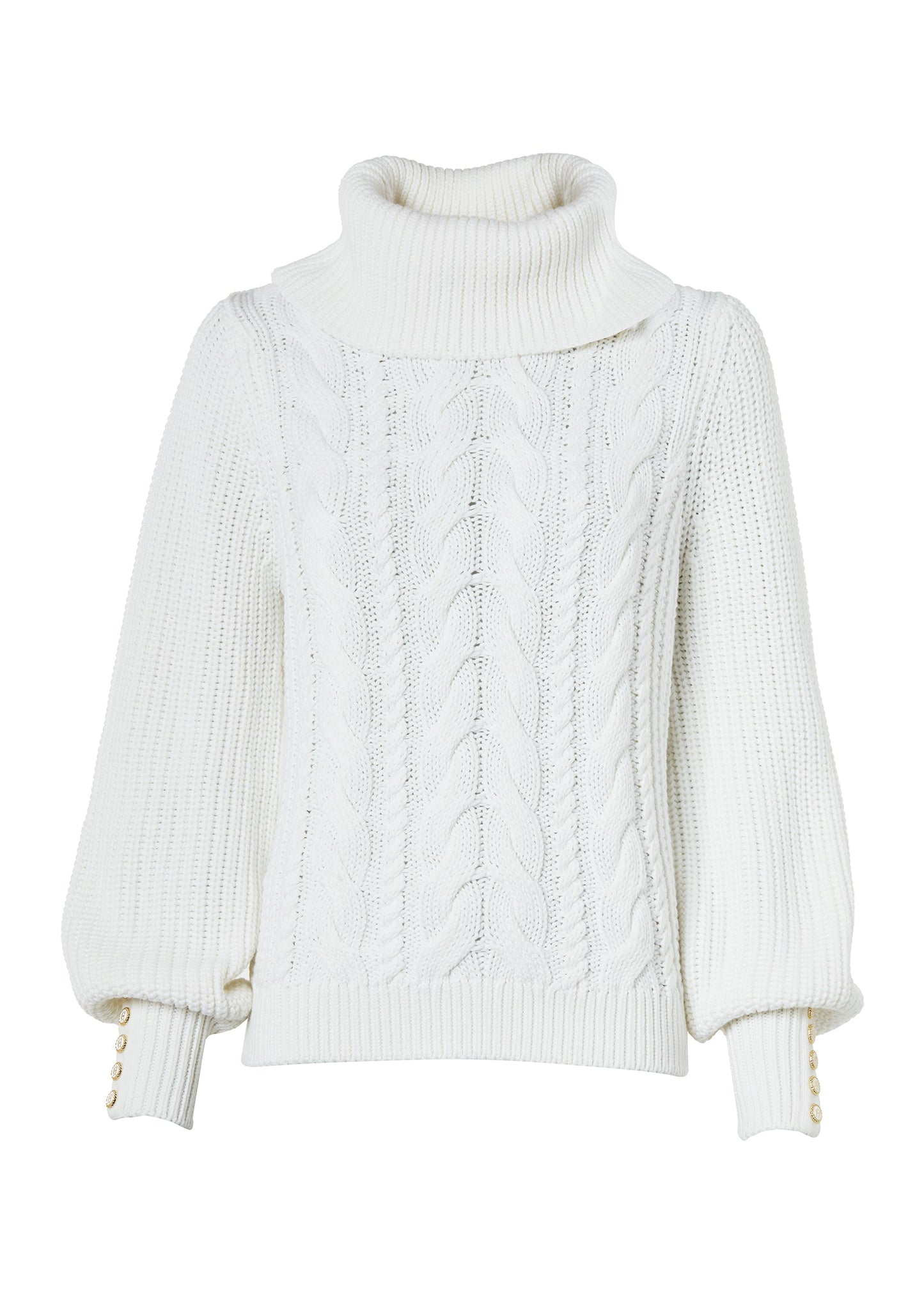 Corded Roll Neck Knit (Natural)