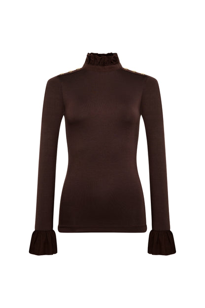 Lilibet Jersey Tee (Chocolate)