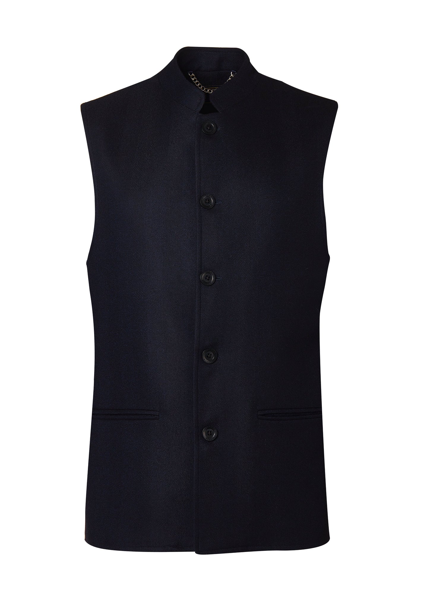 Nehru Gilet (Navy Loxley)