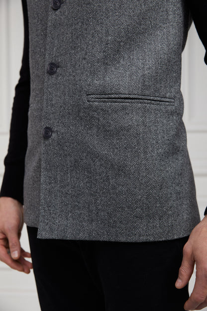 Nehru Gilet (Mono Herringbone)