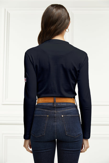 Classic Long Sleeve Polo Shirt (Ink Navy)