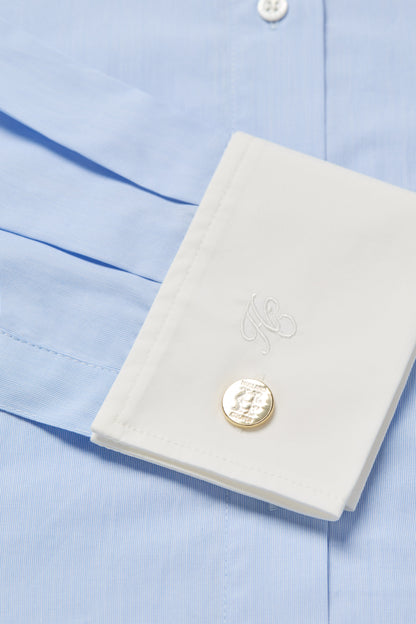 Louisa Shirt (Pale Blue Fine Stripe)