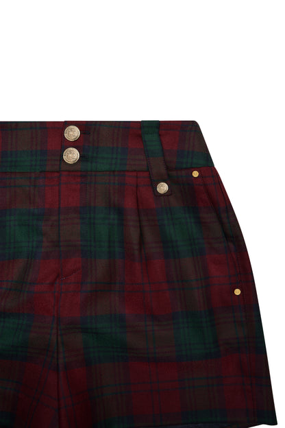 Luxe Tailored Short (Mulberry Tartan)