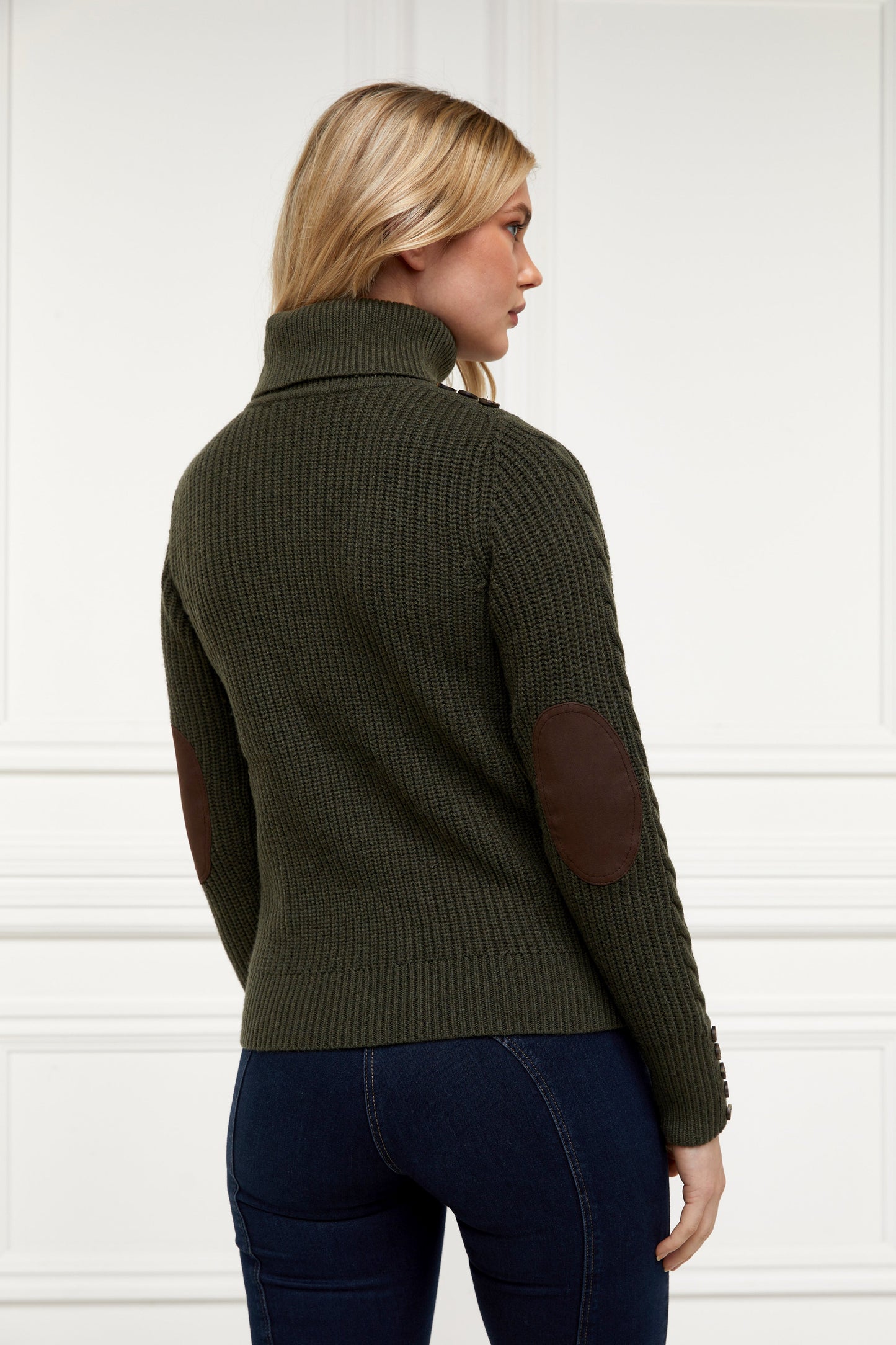 Country Roll Neck Knit (Forest Green)