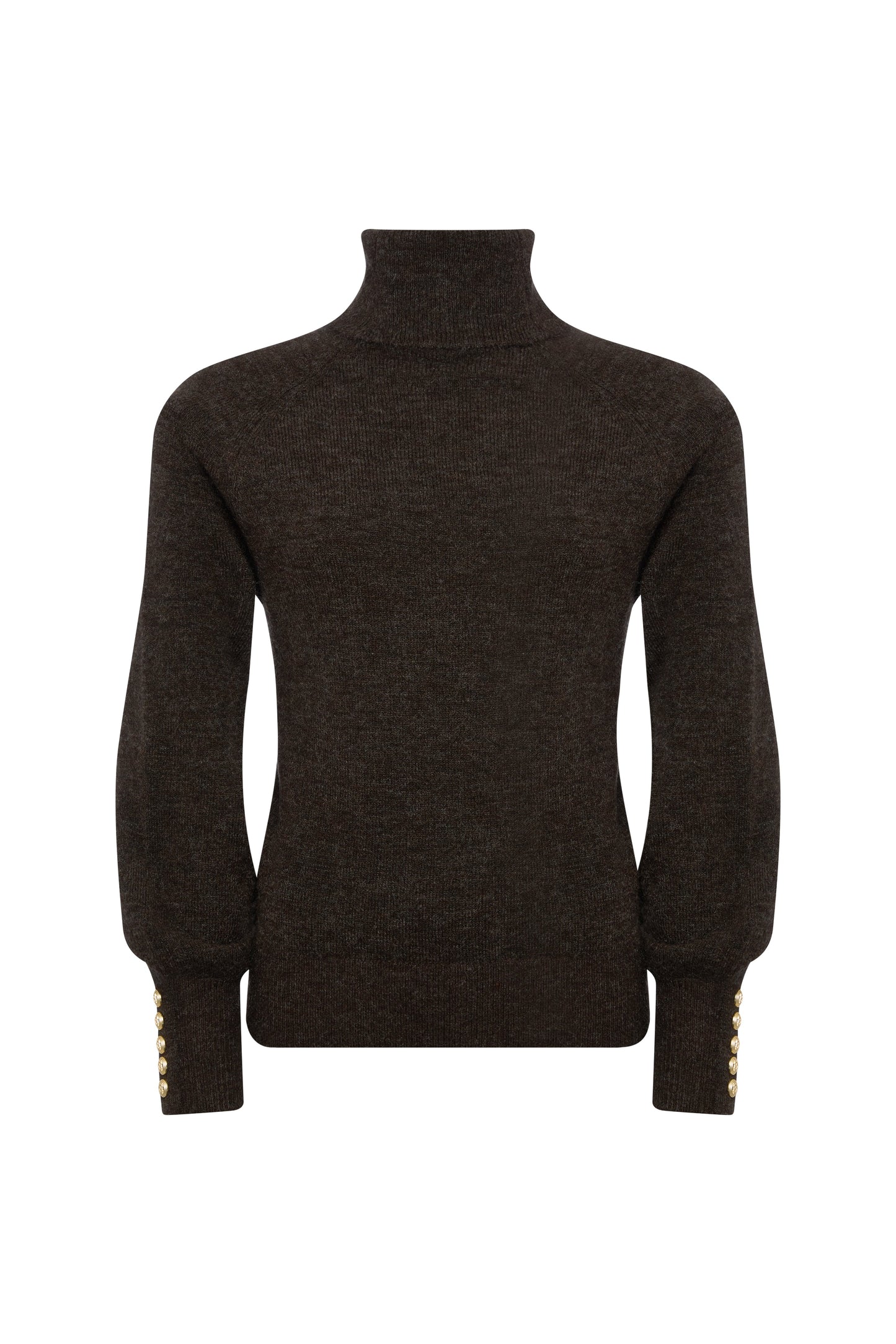 Maisie Roll Neck Knit (Chocolate)