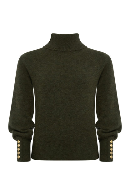 Maisie Roll Neck Knit (Forest Green)