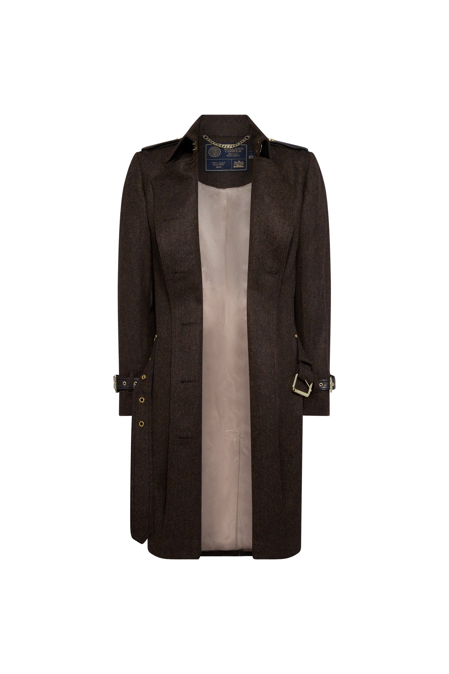 Marlborough Trench Coat (Chocolate Herringbone)