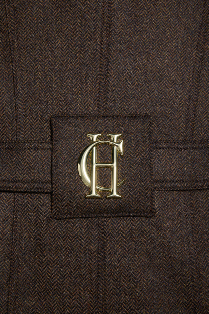 Marlborough Trench Coat (Chocolate Herringbone)
