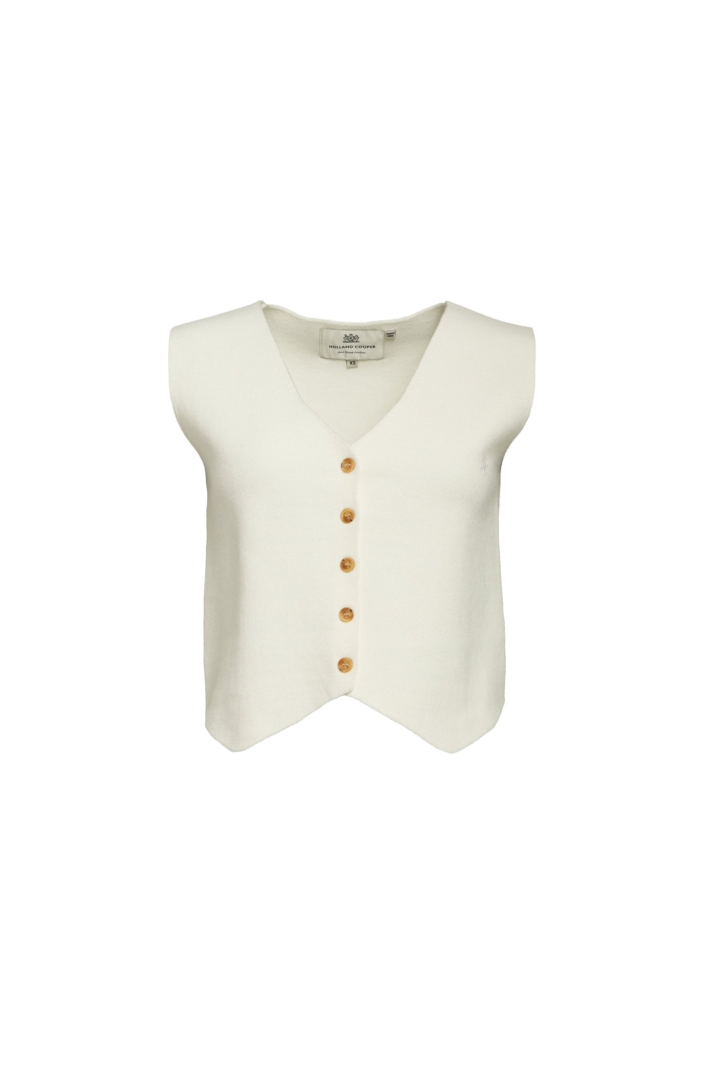 Melanie Knitted Waistcoat (Natural)