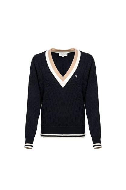 Melissa V Neck Knit (Ink Navy)