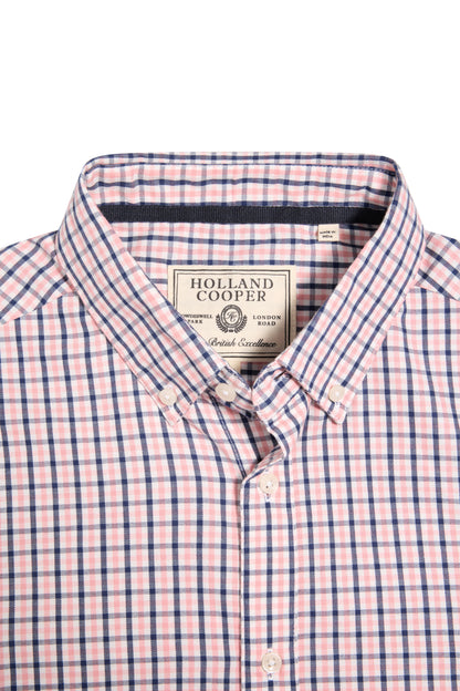 Men's Classic Woven Button Down Shirt (Cotswold Pink Check)