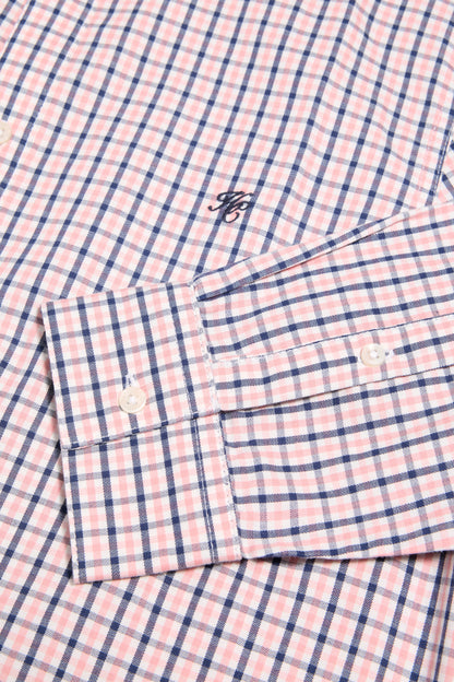 Men's Classic Woven Button Down Shirt (Cotswold Pink Check)