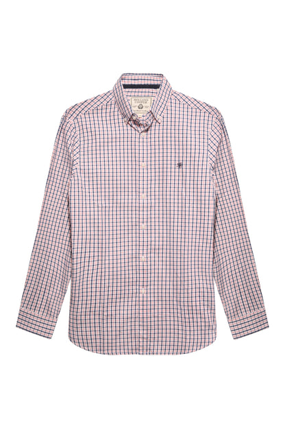 Men's Classic Woven Button Down Shirt (Cotswold Pink Check)
