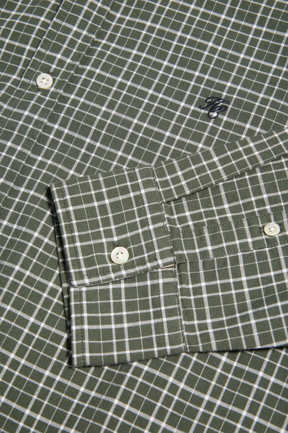 Men's Classic Woven Button Down Shirt (Henridge Emerald)