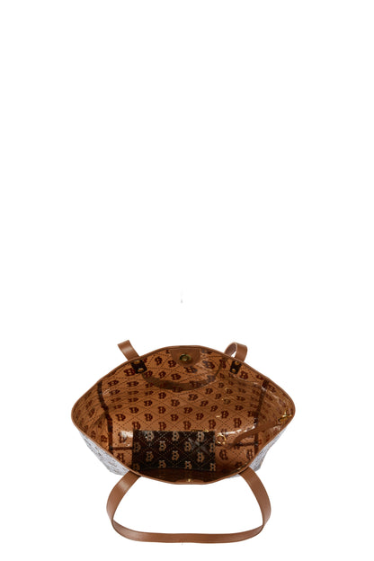 Monogram Clear Shopper (Tan Monogram)
