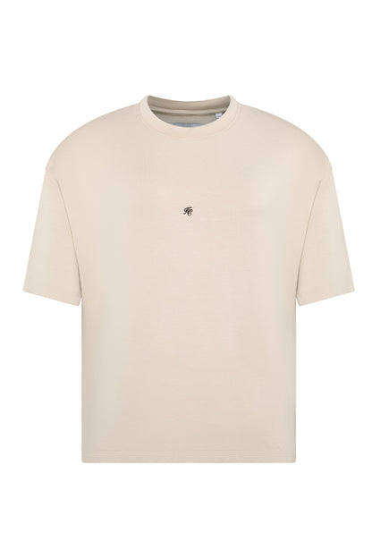 Oversized Monogram Tee (Stone)
