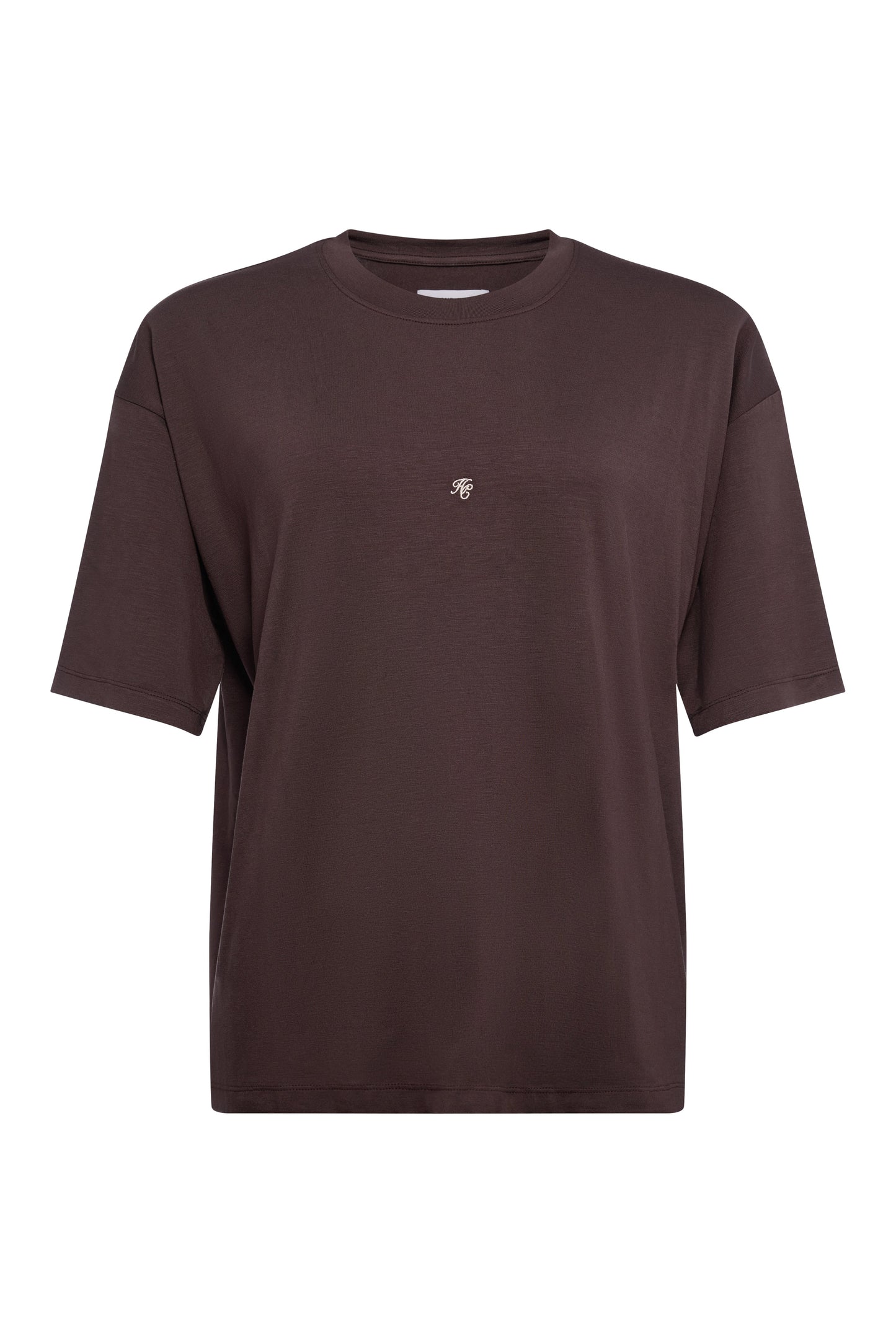 Oversized Monogram Tee (Walnut)