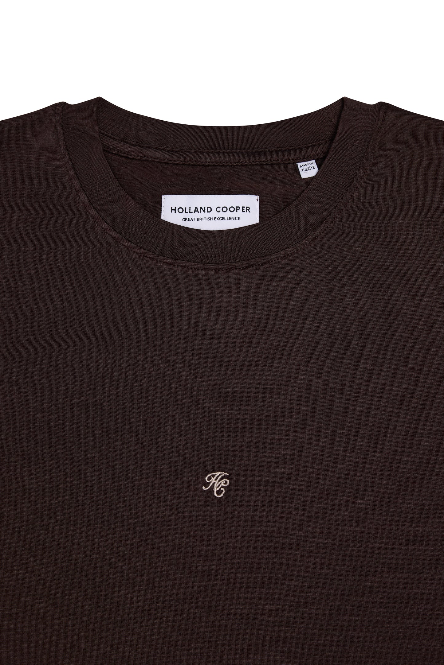 Oversized Monogram Tee (Walnut)