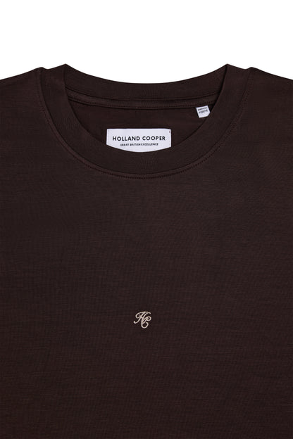 Oversized Monogram Tee (Walnut)