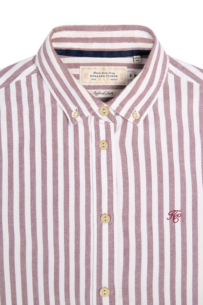 Oxford Shirt (Burgundy Stripe)