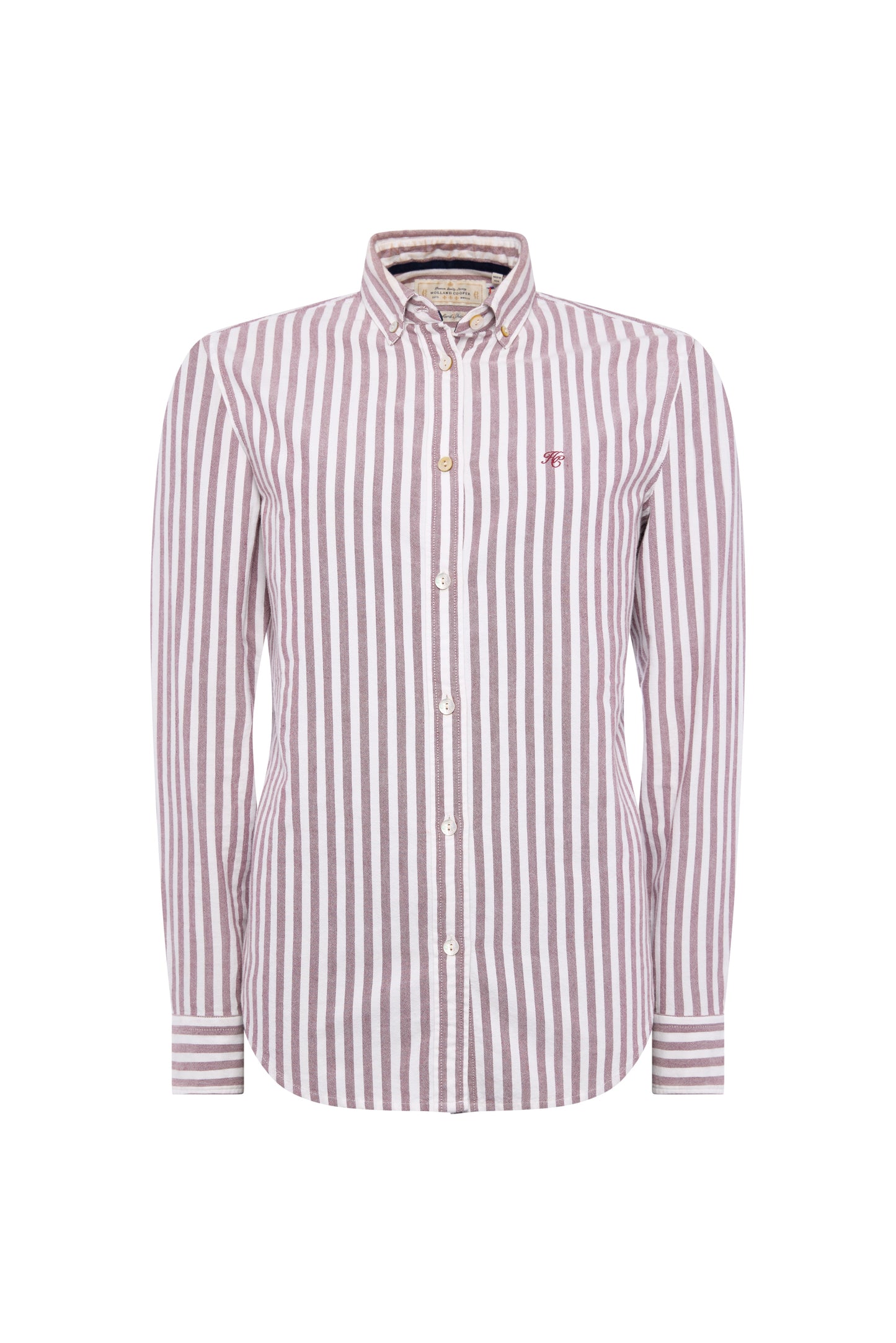 Oxford Shirt (Burgundy Stripe)