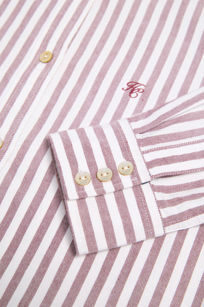 Oxford Shirt (Burgundy Stripe)