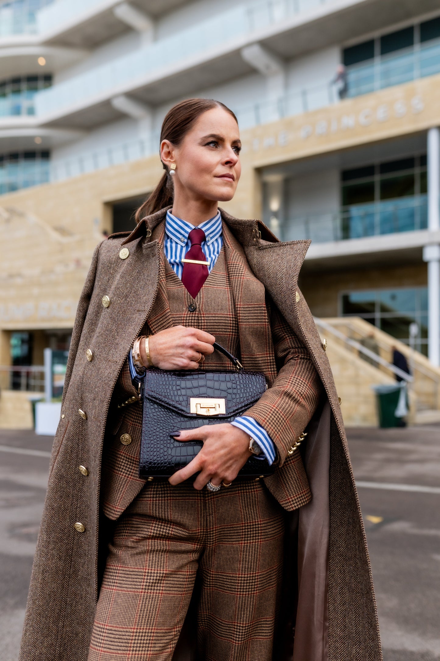 The Clarence Check Merlot Suit