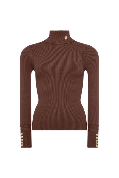 Painswick Roll Neck Knit (Cocoa)