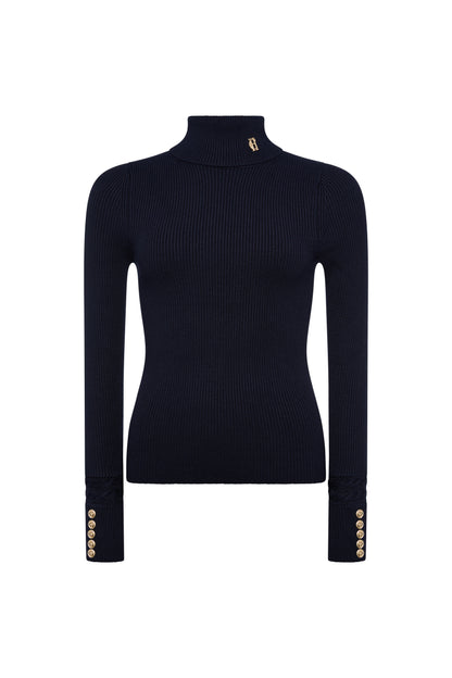 Painswick Roll Neck Knit (Ink Navy)