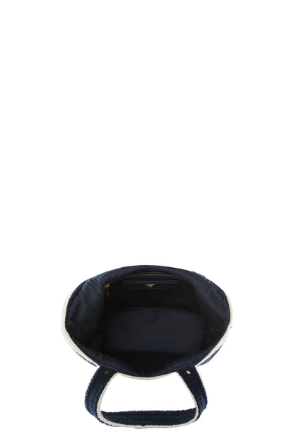 Paloma Towelling Tote (Ecru Black)