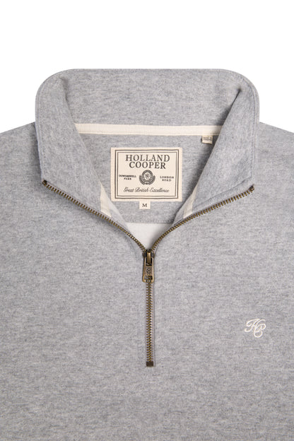 Men's Quarter Zip Sweat (Grey Marl)