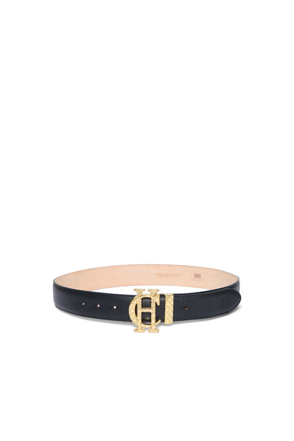 Quilted Classic Belt (Black Leather)