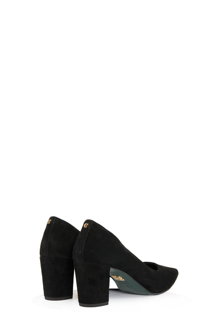 Regency Court Shoe (Black Suede)