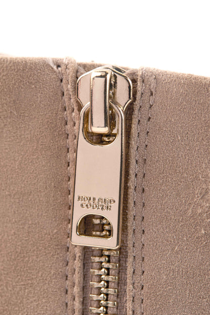 Regency Mid Heel Ankle Boot (Taupe Suede)