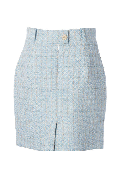 Regency Skirt (Sky Blue Boucle)