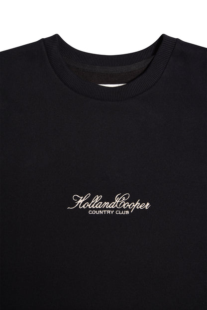 Relaxed Fit Crew Neck Sweat (Black)