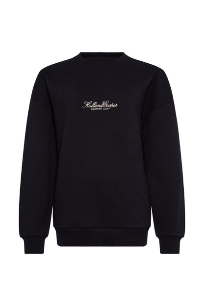 Relaxed Fit Crew Neck Sweat (Black)