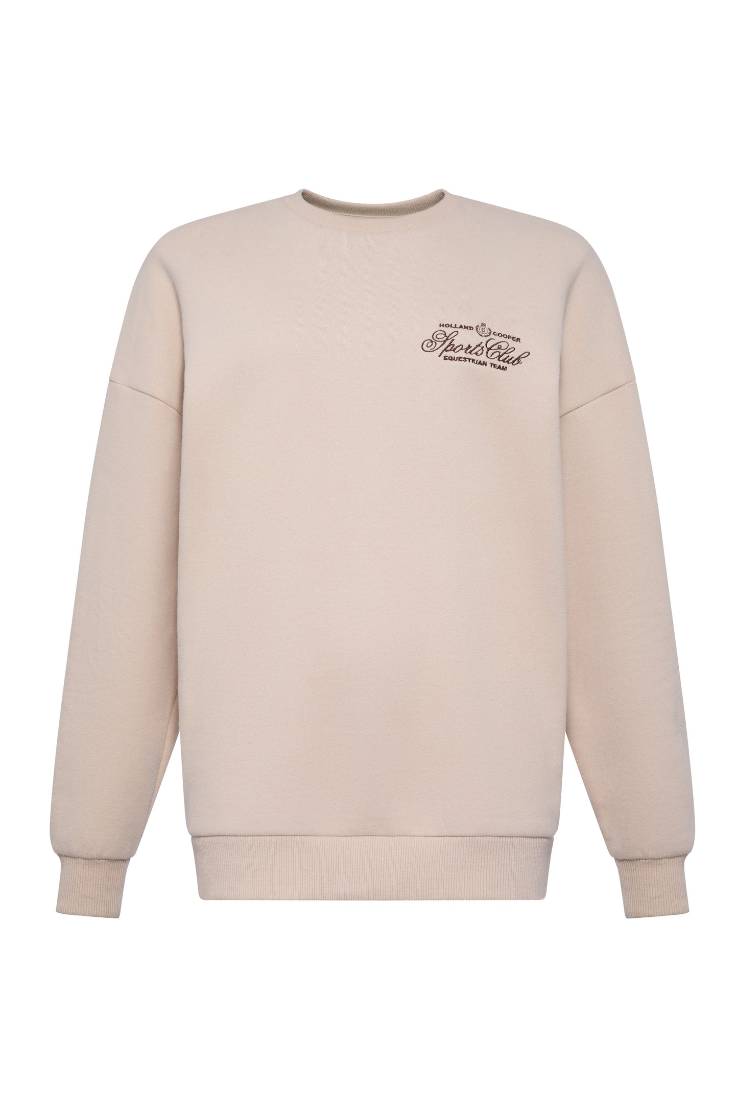 Relaxed Fit Crew Neck Sweat (Stone)