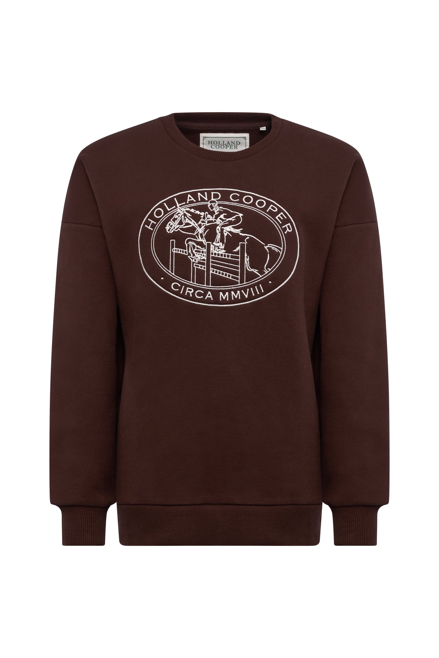 Relaxed Fit Crew Neck Sweat (Walnut)